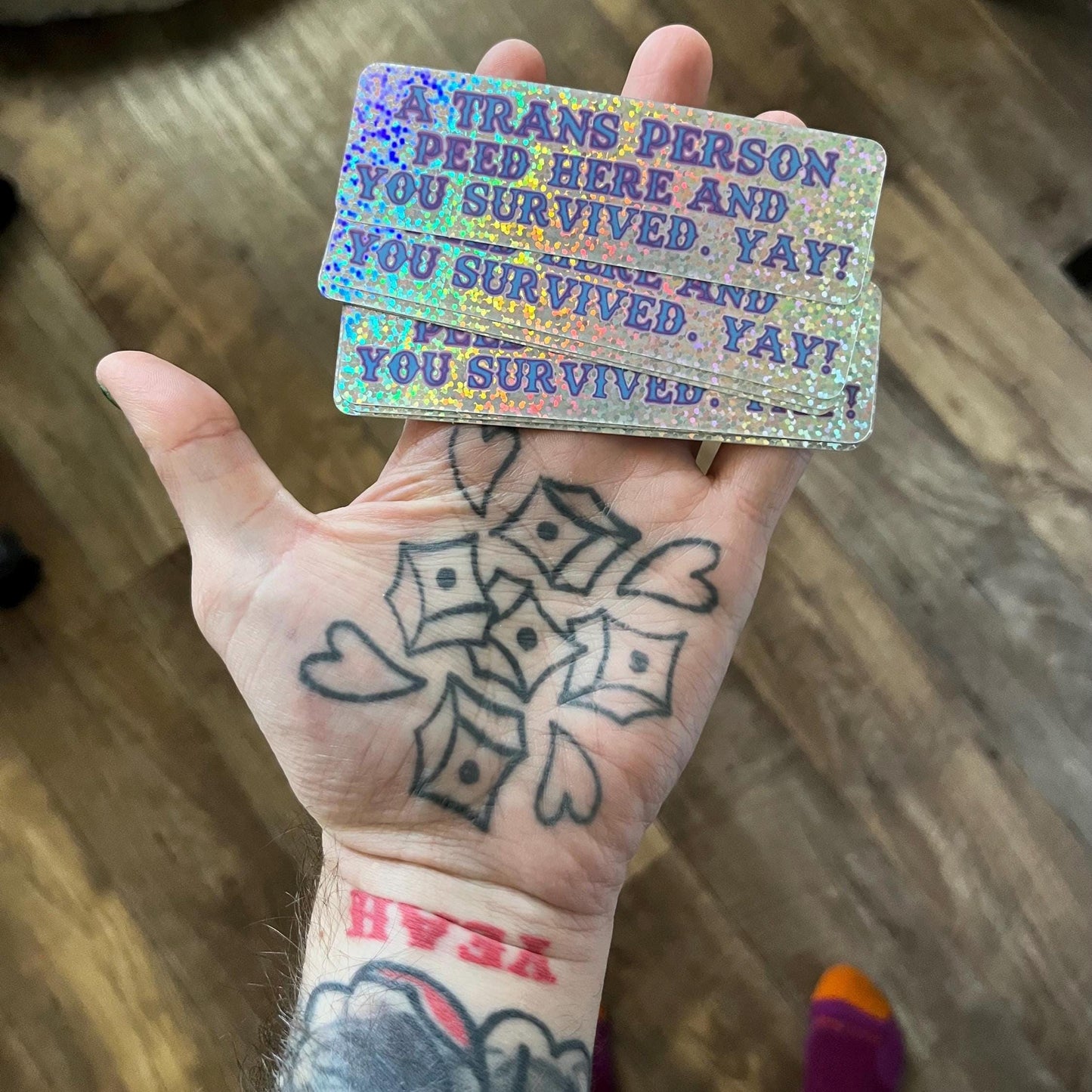 Transgender Bathroom Sticker Pack, 4x1.5”